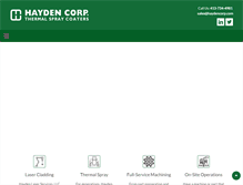 Tablet Screenshot of haydencorp.com